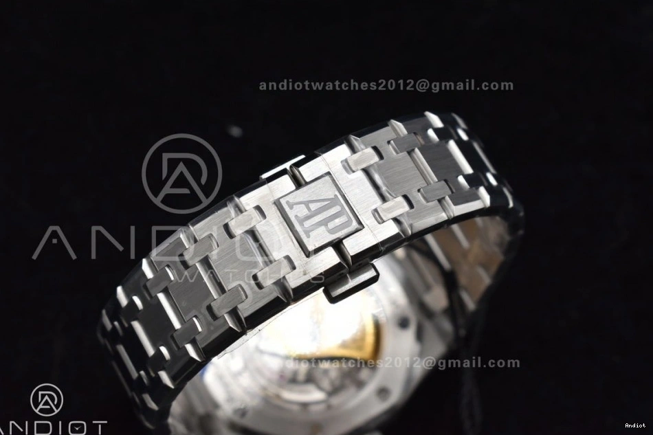 37mm 15450 Dial Oak ZF Blue Textured SA3120 Best SS SS Royal Edition Super Bracelet Clone on 1:1 0214